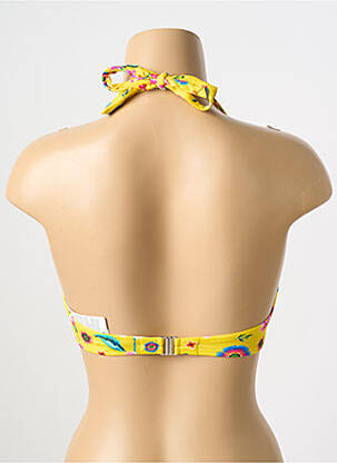 Sutien de costum de baie bretele elastice detașabile galben ANTIGEL femeie