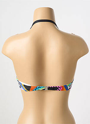 Sutien de costum de baie elasticitate sutien balconet cu decolteu înalt negru ANTIGEL femeie