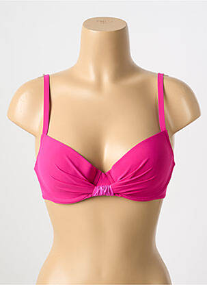 Sutien de costum de baie bretele elastice detașabile top sutien modelat roz ANTIGEL femeie