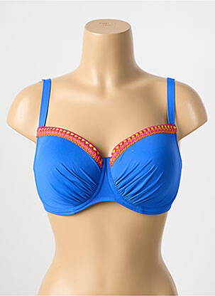 Sutien de costum de baie elasticitate top sutien modelat albastru ANTIGEL femeie