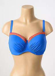 Sutien de costum de baie elasticitate top sutien modelat albastru ANTIGEL femme