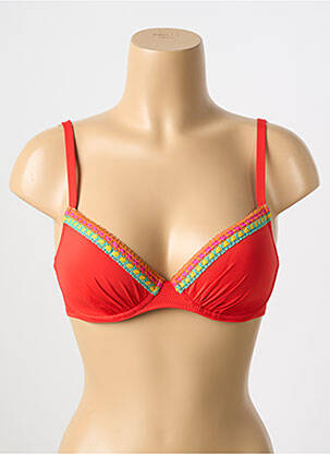 Sutien de costum de baie elasticitate top sutien modelat roșu ANTIGEL femeie