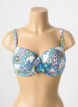 Sutien de costum de baie top sutien modelat top sutien modelat albastru ANTIGEL femeie