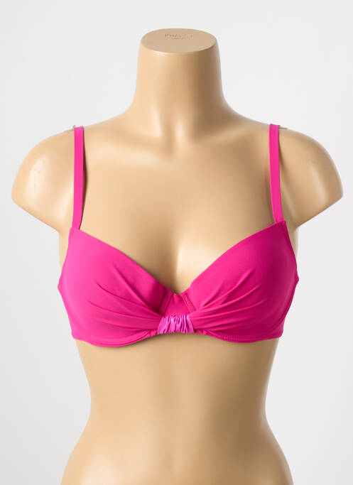 Sutien de costum de baie bretele elastice detașabile top sutien modelat roz ANTIGEL femme