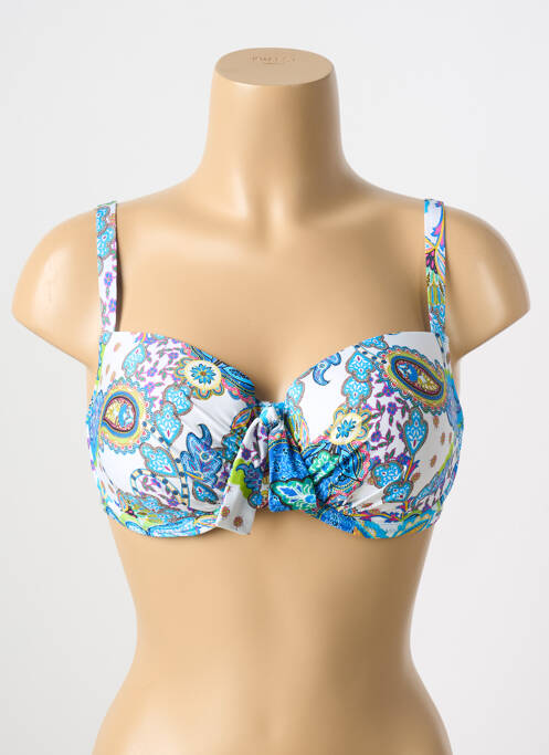 Sutien de costum de baie albastru ANTIGEL femeie