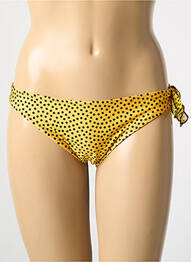 Chiloți de baie efect material satinat bikini galben ANTIGEL femme