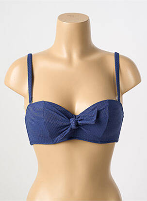 Sutien de costum de baie elasticitate sutien balconet cu decolteu înalt albastru SIMONE PERELE femeie