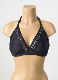 Sutien de costum de baie elasticitate sutien cupe întregi cu decolteu înalt negru ANTIGEL femme