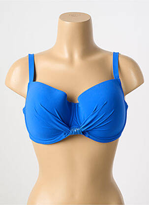 Sutien de costum de baie elasticitate top sutien modelat albastru ANTIGEL femeie