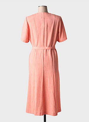 Rochie midi mâneci scurte mâneci scurte portocalie FRANCOISE DE FRANCE femeie