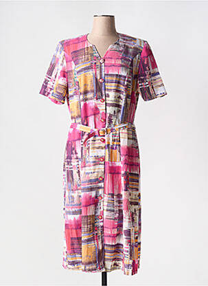 Rochie midi roz GUY DUBOUIS femeie