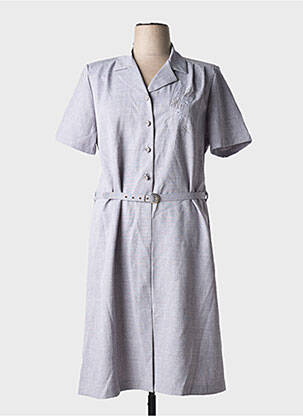 Rochie midi mâneci scurte mâneci scurte gri 20/20 femeie
