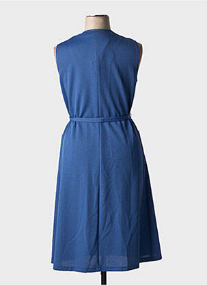 Rochie midi fără mâneci fără mâneci albastru MANADOUR femeie