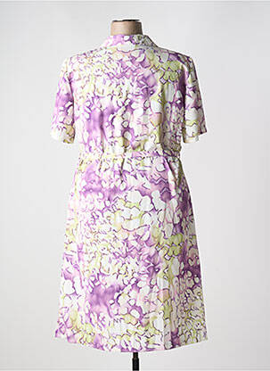 Rochie midi imprimeu floral mâneci scurte violet 20/20 femeie