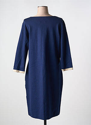 Rochie midi mâneci 3/4 mâneci 3/4 albastru GRIFFON femeie