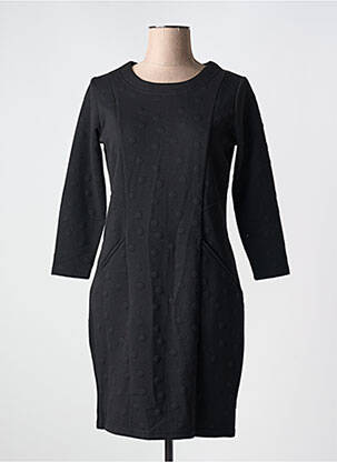 Rochie scurtă mâneci 3/4 mâneci 3/4 negru CONCEPT K femeie