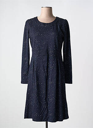 Rochie midi imprimeu fantezie mâneci lungi albastru CONCEPT K femeie