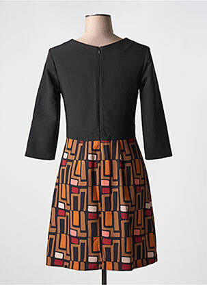 Rochie scurtă mâneci 3/4 mâneci 3/4 negru QUATRE VINGT JOURS femeie