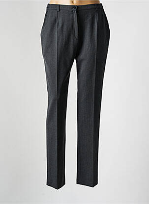 Pantalon drept talie cu cleme talie înaltă gri GUY DUBOUIS femeie