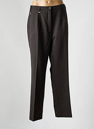 Pantalon drept talie cu cleme talie înaltă maro RICHY femeie