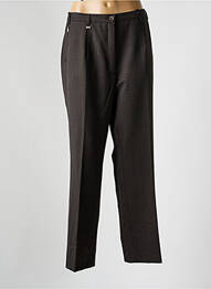 Pantalon drept talie cu cleme talie înaltă maro RICHY femme