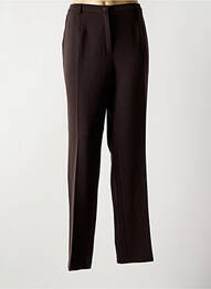 Pantalon drept țesătură crep talie înaltă maro GUY DUBOUIS femme
