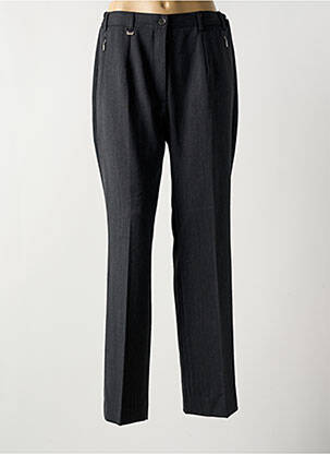 Pantalon drept talie cu cleme talie înaltă gri RICHY femeie