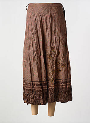 Fustă lungă maro GUY DUBOUIS femeie