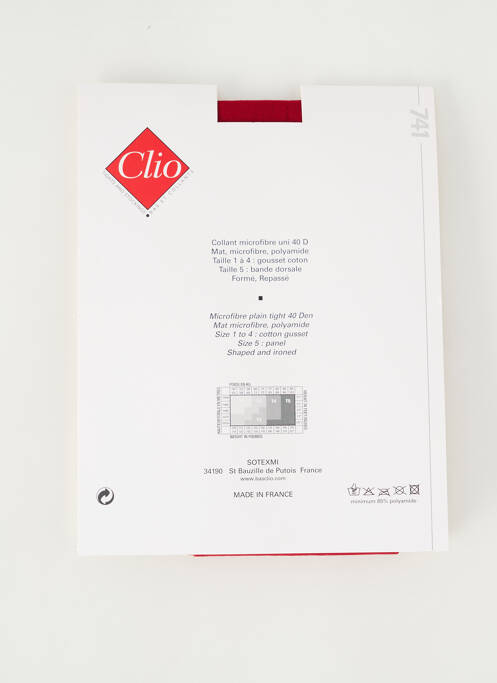 Colanți roșu CLIO femeie