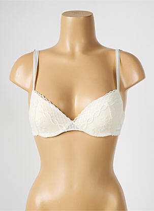 Sutien efect material satinat top sutien push-up bej PASSIONATA femeie