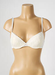 Sutien efect material satinat top sutien push-up bej PASSIONATA femme