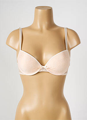 Sutien efect material satinat top sutien push-up bej PASSIONATA femeie