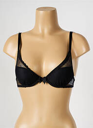 Sutien efect material satinat top sutien push-up negru PASSIONATA femme