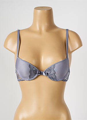 Sutien efect material satinat top sutien push-up gri PASSIONATA femeie