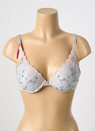 Sutien efect material satinat top sutien push-up gri PASSIONATA femme