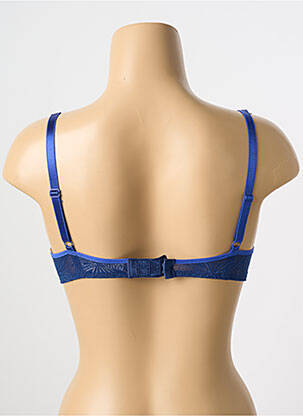 Sutien efect material satinat top sutien push-up albastru PASSIONATA femeie