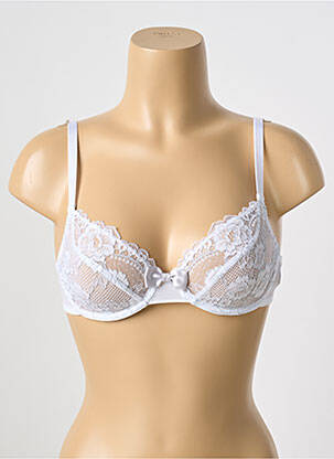 Sutien efect material satinat alb PASSIONATA femeie
