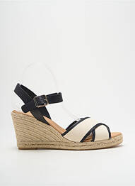 Sandale/pantofi decupați material neted toc de 7 la 9 cm bej GEORGIA ROSE femme