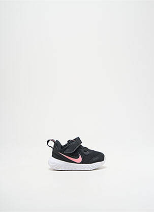 Adidași închidere cu arici vârf rotund negru NIKE fată