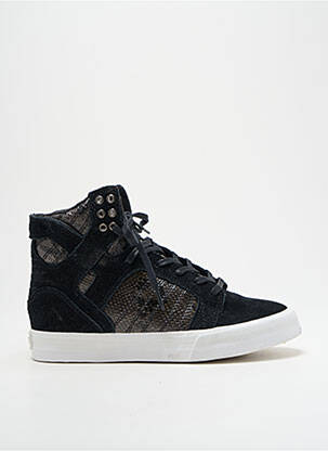 Adidași nubuc toc plat până la 3 cm negru SUPRA femeie