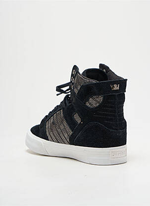 Adidași nubuc toc plat până la 3 cm negru SUPRA femeie