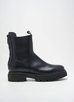 Botine/ghete material neted toc plat până la 3 cm negru BLACKSTONE femeie