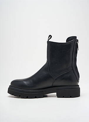 Botine/ghete material neted toc plat până la 3 cm negru BLACKSTONE femeie