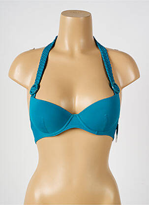 Sutien de costum de baie elasticitate top sutien push-up albastru AUBADE femeie