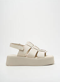 Sandale/pantofi decupați material neted toc de 4 la 6 cm bej VAGABOND femme