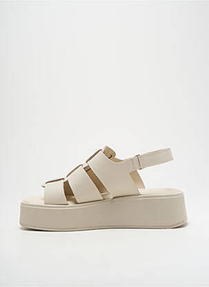 Sandale/pantofi decupați material neted toc de 4 la 6 cm bej VAGABOND femeie