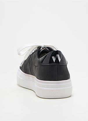 Adidași material neted toc de 4 la 6 cm negru VANESSA WU femeie