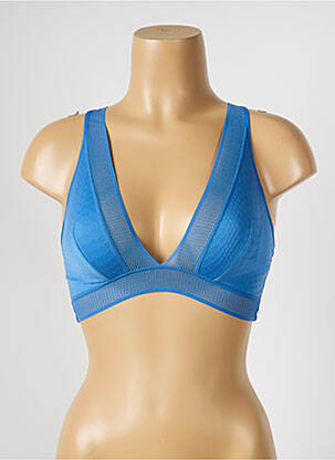 Sutien efect material satinat sutiene albastru PASSIONATA femeie