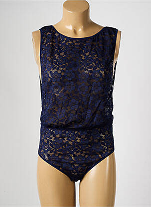 Body de lenjerie efect material satinat albastru SIMONE PERELE femeie