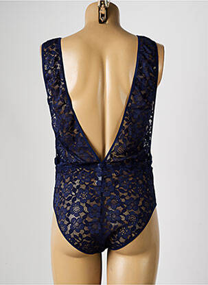 Body de lenjerie efect material satinat albastru SIMONE PERELE femeie